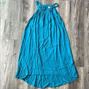 Splendid Dress Blue Green Flowy Maxi Dress Size Medium Sleeveless